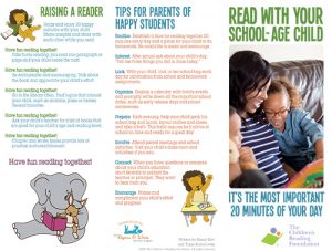 The Children's Reading Foundation Read with your school age child brochure